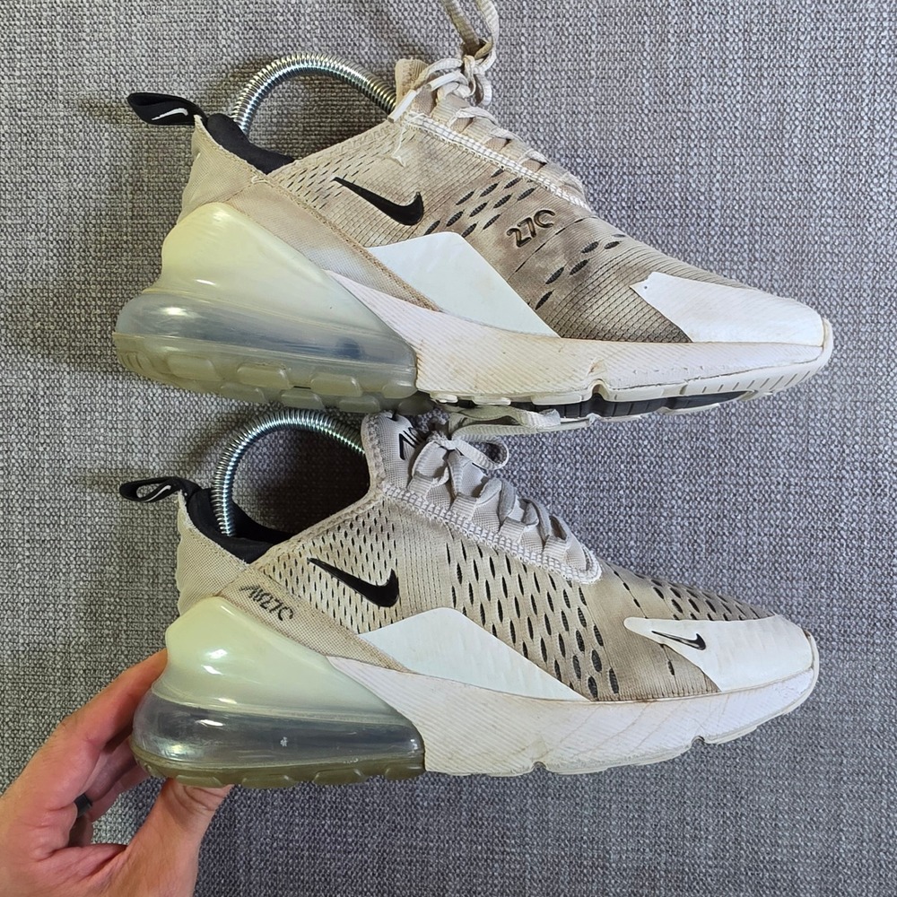 Nike Air Max 270 Sneakers Womens 7 Tan White AH6789-100 Running Shoes - Picture 4 of 7